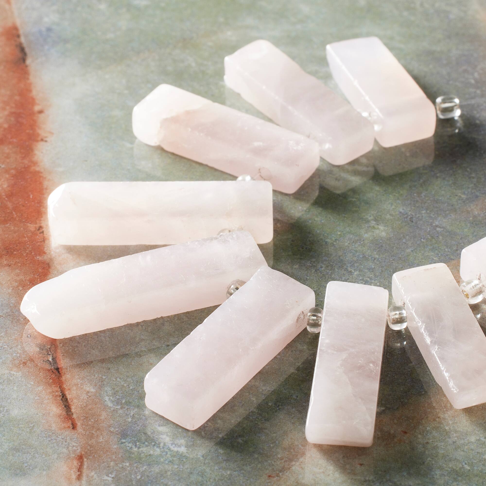 Rose Quartz Stick Beads, 14mm by Bead Landing™ Sedona